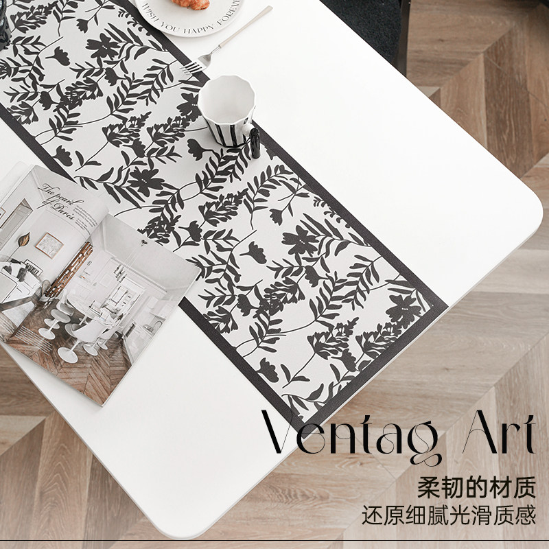 防水防油隔热美式复古皮革桌旗