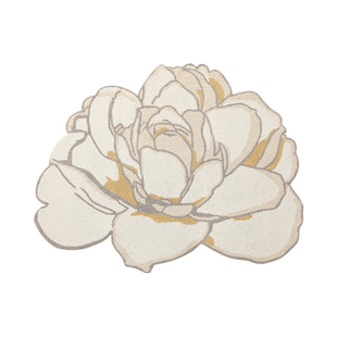 新年山茶花地垫入户门进门垫可擦免洗吸水家用脚垫春节高级感地毯