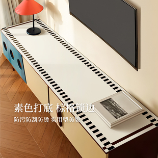 复古高级感电视柜垫防水防油防烫餐桌垫长条厨房边柜垫垫子桌面垫