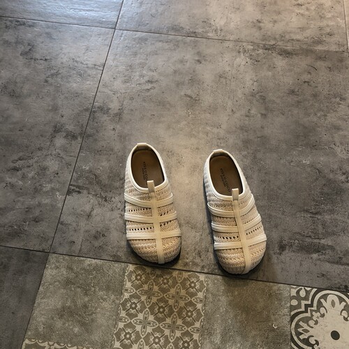 夏波西米亚编织包头半拖厚底女鞋