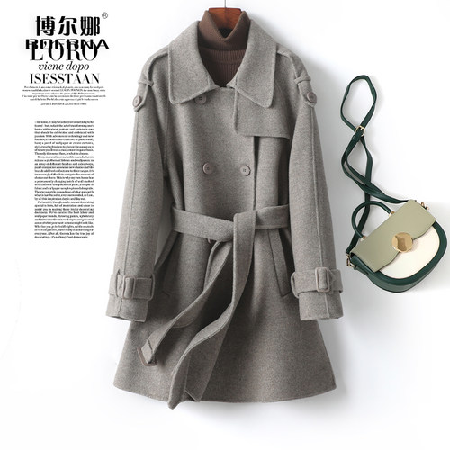 羊毛呢外套女中长款韩版羊绒大衣