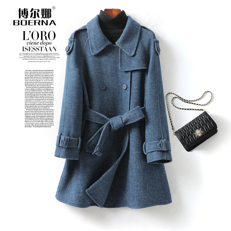 双面羊绒大衣女中长款韩版小个子