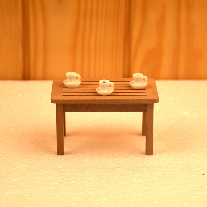 1:12娃娃屋dollhouse迷你木制微缩家具模型纯手工茶几