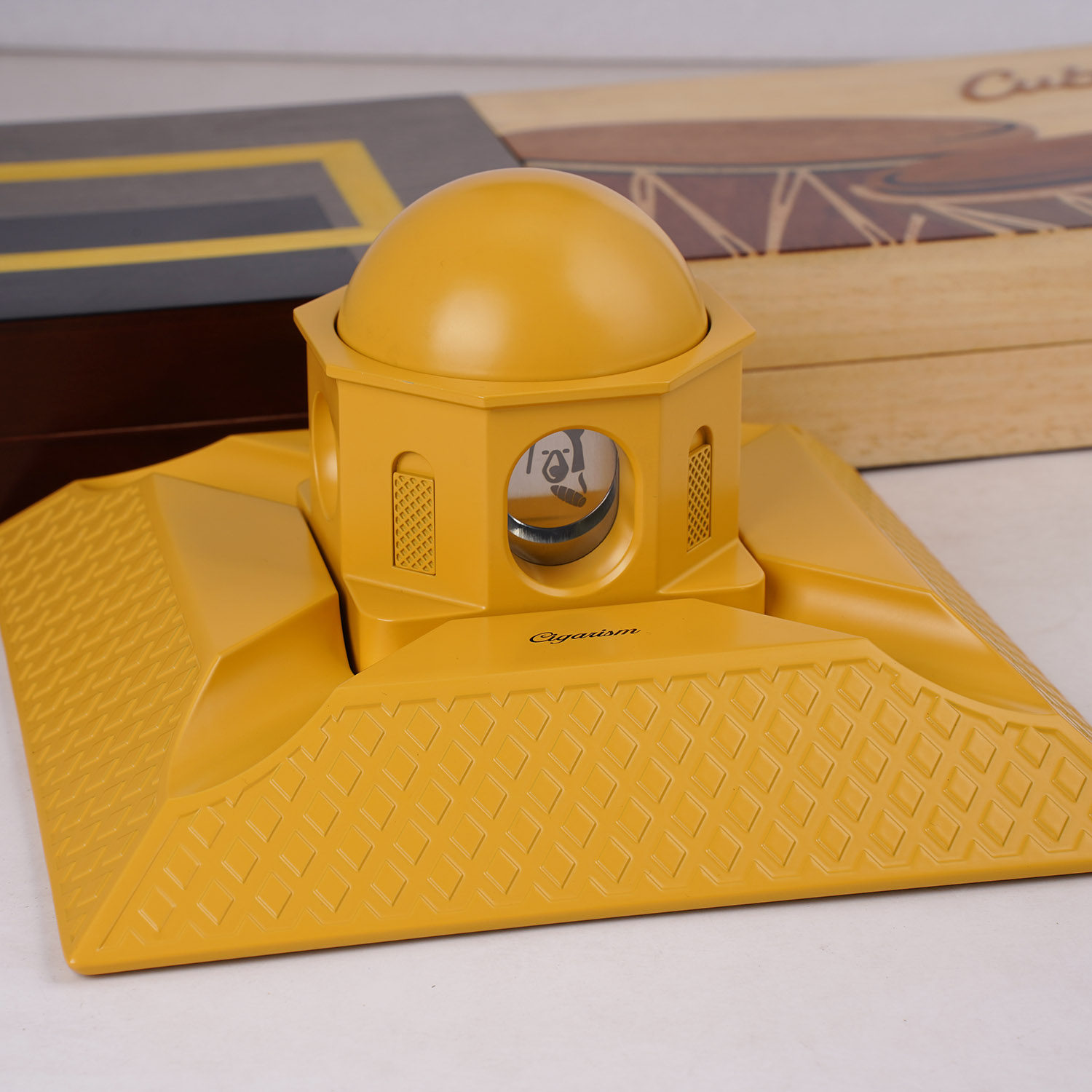 CIGARISM大雪茄熊联名台式剪四合一圣托里尼城堡雪茄剪烟灰缸套装