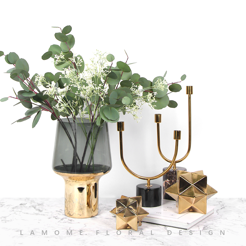 LaMome. American style Simplicity originality Decoration Home Furnishing ornament Phnom Penh Glass Floral organ Smoke gray vasein the Home accessories , Vase/Flower/Artificial flowers/Imitation jewelry , Flower/Vase , Vase  category - from Buy2taobao.com to provide professional Taobao agent buy service