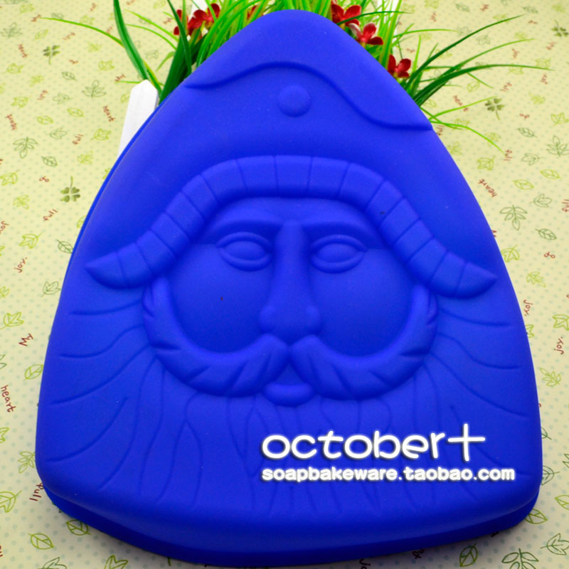 Silicone Mold Santa Claus baking pan圣诞老人头烘培面包模11
