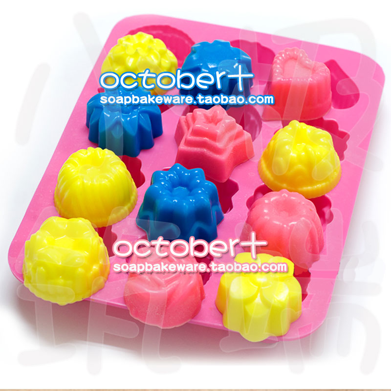 Silicone Chocolate Candy Mold花卉diy硅胶巧克力蛋糕模手工皂模