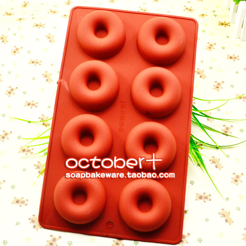 Silicone Savarin Bakeware Mold 天使甜甜圈8孔手工皂布丁模具