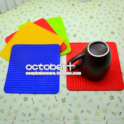 TO-LOVE环保硅胶厨房杯垫防滑开瓶垫餐桌隔热垫耐高温方形餐垫