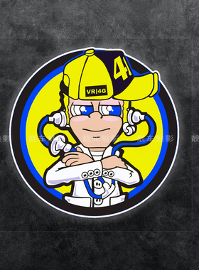 魅影车贴 46罗西博士贴纸 小飞侠头盔摩托车个性安全反光贴花