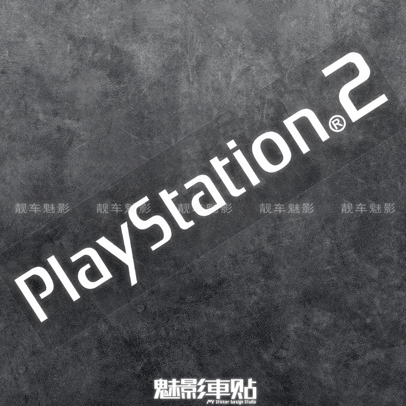 魅影车贴 亚马哈 50周年 PLAYSTATION2 反光贴 车贴 贴纸
