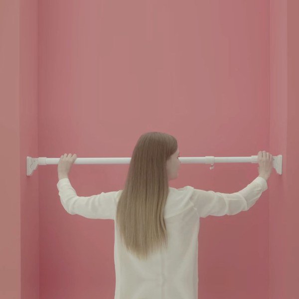 免安装多功能杆伸缩杆半帘承重