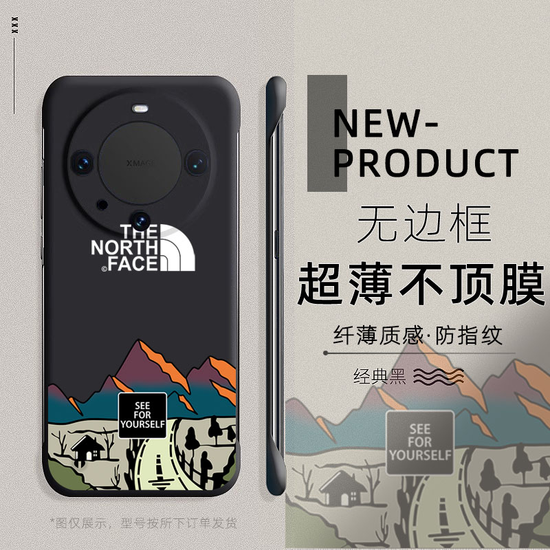 适用华为MATE60PRO手机壳北面加州公路60PRO+超薄无边框MATE50RS新款MATE40RS半包边简约MATE30pro防摔硬壳