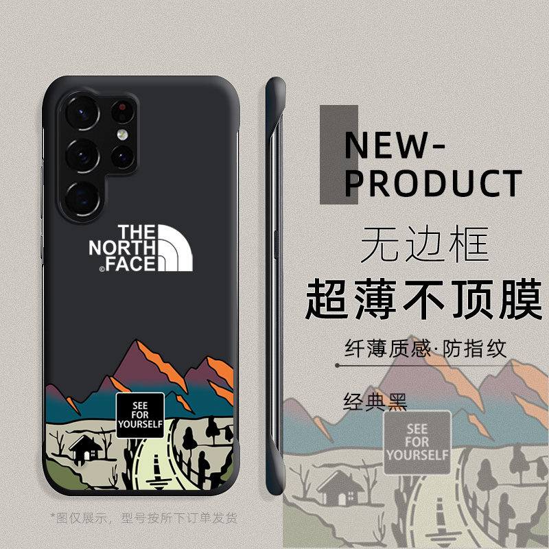 适用三星S25ULTRA手机壳24北面加州公路S23plus超薄无边框S22半包边S20简约NOTE20简约12个性NOTE9防摔保护套