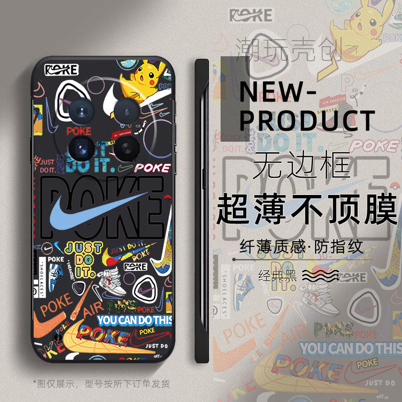 适用于REALME13PRO+手机壳潮牌英文POKE网红GT7大师NEO6SE超薄无边框不顶膜neo7真我12pro半包GT6防摔硬壳