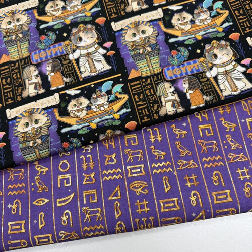 独家版权 法老猫咪 全棉细帆 手工包 手帐本 宠物窝 DIY面料