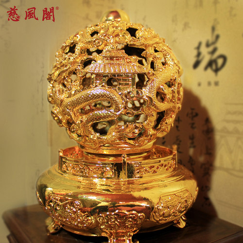 慈风阁 黄铜九转乾坤吉祥摆件时来好运鼎针对运气不好倒霉 - 封面