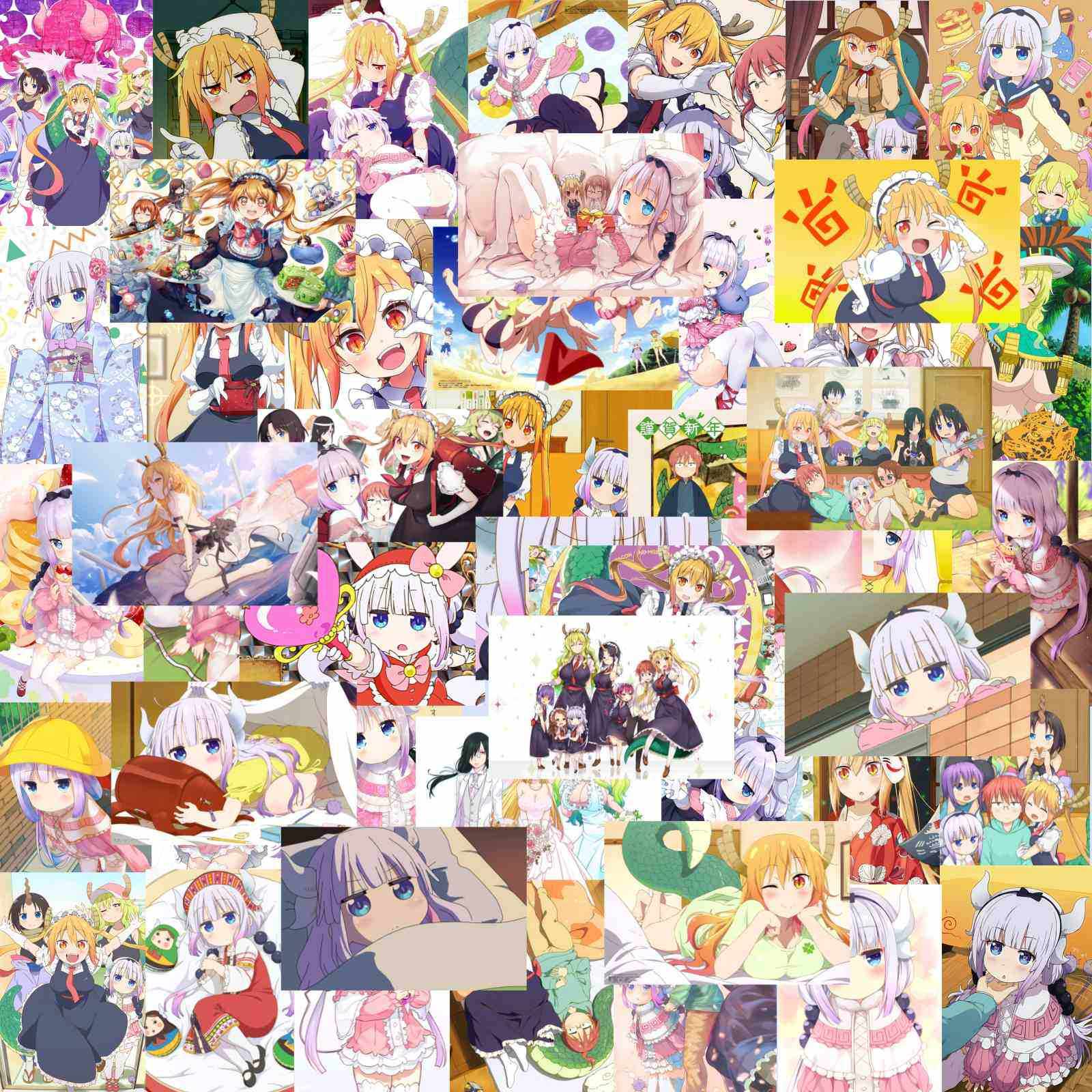 50张小林家的龙女仆电脑笔记本滑板冰箱行李箱电瓶车吉他涂鸦贴纸,3C数码配件,笔记本个性小贴纸,淘宝优惠券,粉丝福利购,淘宝优惠卷