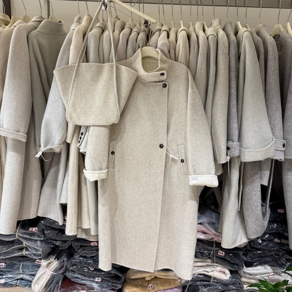 韩版宽松休闲中长款双面羊绒大衣女气质立领配包秋冬毛呢外套2559,女装/女士精品,毛呢外套,淘宝优惠券,粉丝福利购,淘宝优惠卷