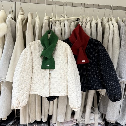 韩系波点50白鸭绒短款羽绒服女宽松休闲时尚冬季保暖短外套81119