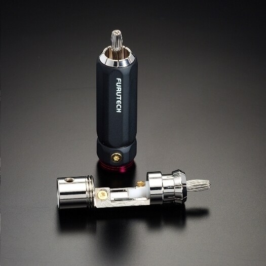 原装正行经典之作 古河 Furutech FP 106(R) 镀佬自锁式 RCA插头