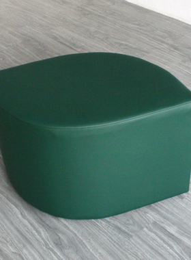 一体换鞋凳定制 新款树叶凳 时尚叶子凳墨绿色小皮凳 儿童皮艺凳