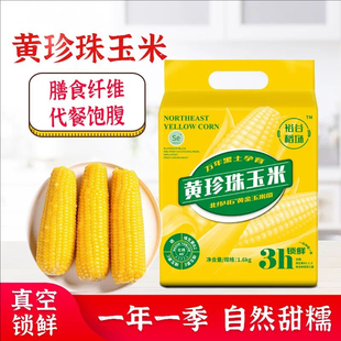 黄珍珠糯玉米200g*8棒真空锁鲜1.6kg袋装 东北黄糯玉米真空黏苞米