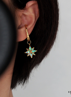 《重返奥兹国》小众设计魔幻复古无耳洞耳挂耳饰鲍鱼贝耳夹无痛