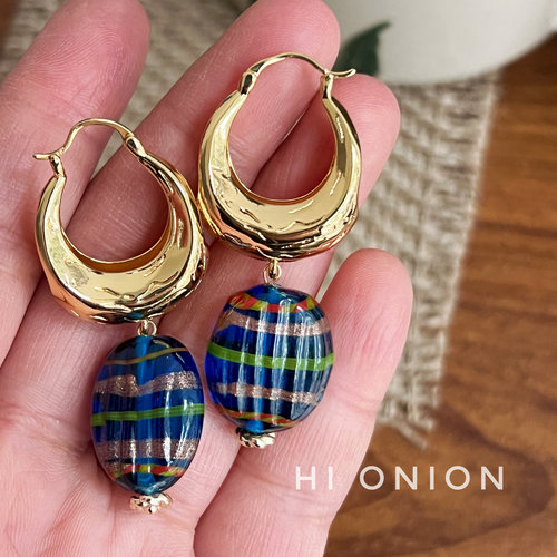 Hi Onion做自己万岁 原创小众夸张波西米亚耳扣复古高级耳饰个性