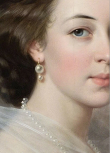 Hi Onion 小众棉花珍珠复刻油画珍珠耳环耳夹高级优雅