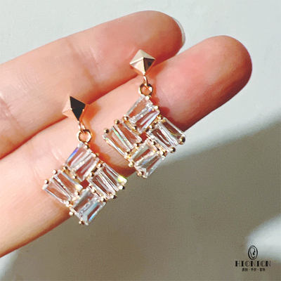 HiOnion原创设计银镀金复古耳钉