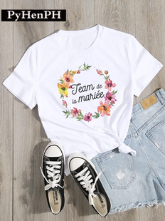2024年潮流时尚 新款 Team T恤男女短袖 T恤夏 Bride青少年夏季 体恤衫