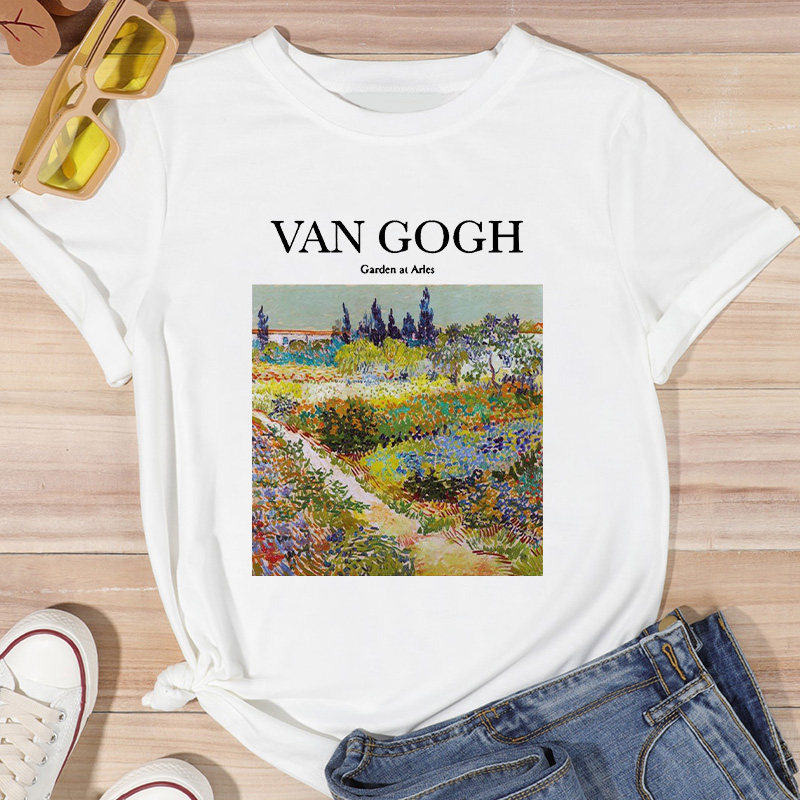 Van Gogh T Shirt 新款个性梵高油画T恤休闲大码男女情侣上衣短袖