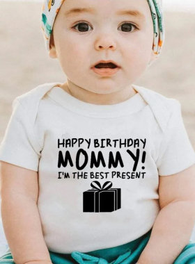 Happy Birthday Babysuit 宝宝哈衣爬服个性生日礼物印花包皮衣