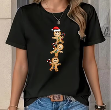Christmas Cookies T shirt 卡通圣诞节圣诞饼干印花T恤男女上衣