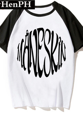 Maneskin T Shirt 超火个性摇滚乐队青少年夏季插肩t恤男女短袖