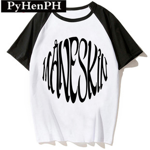Maneskin T Shirt 超火个性摇滚乐队青少年夏季插肩t恤男女短袖