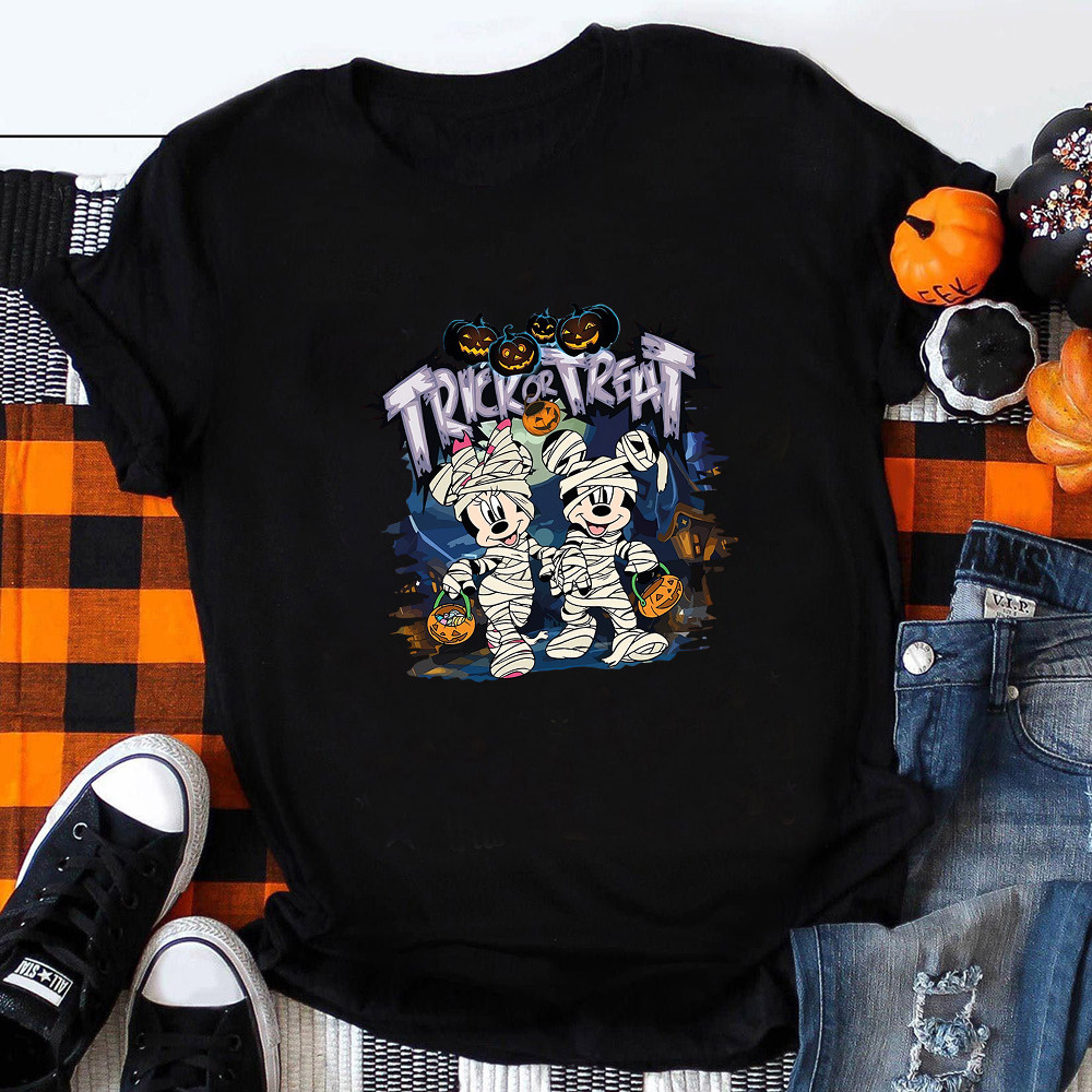 Halloween Mickey T shirt 新款万圣节短袖T恤卡通老鼠印花亲子装