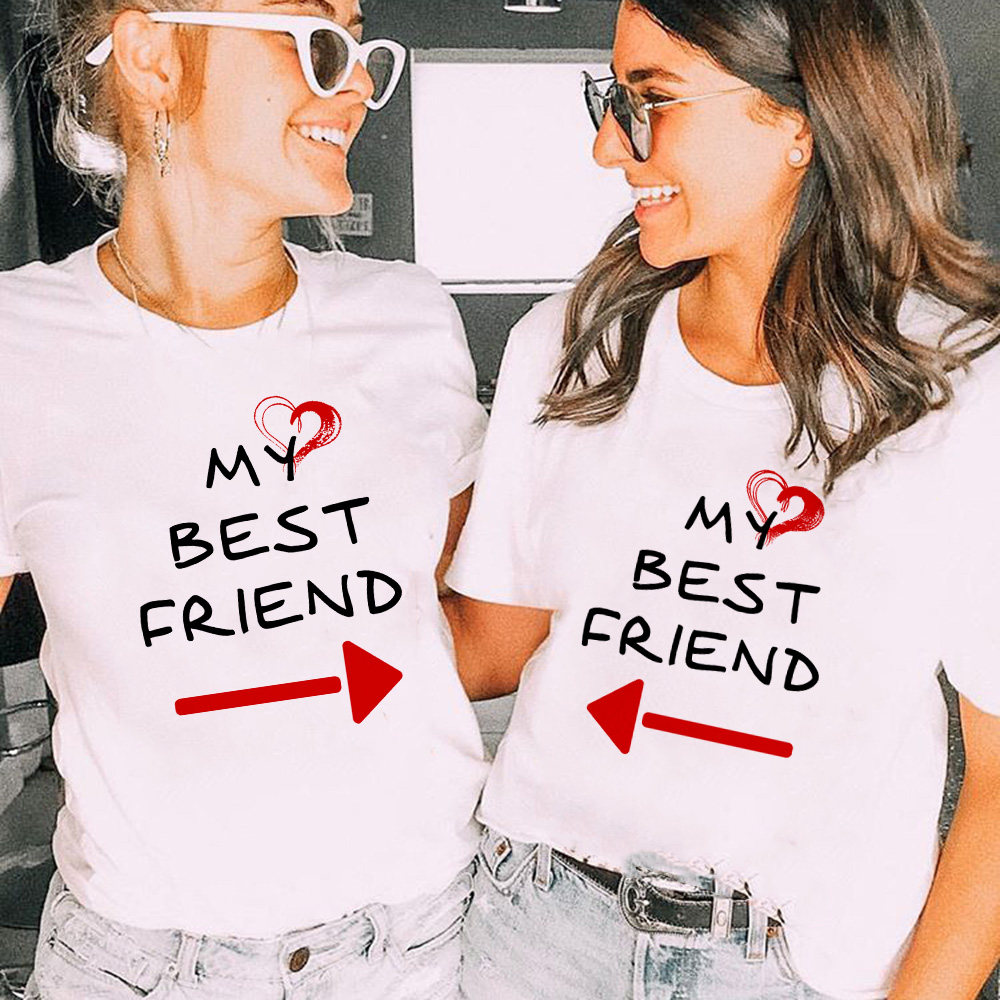 My Best Friend T shirt 新款好朋友印花短袖T恤女潮流闺蜜半袖衫