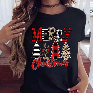 圣诞上衣亲子装 Christmas 圣诞节圣诞树T恤欧美时尚 Tshirt Tree