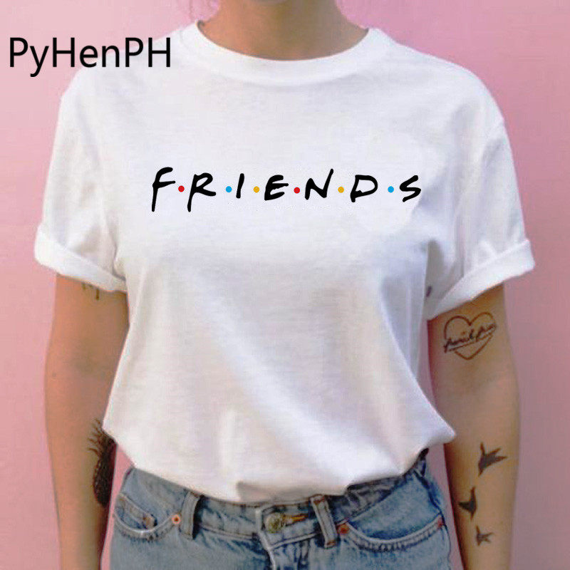 friends英文字母短袖经典印花