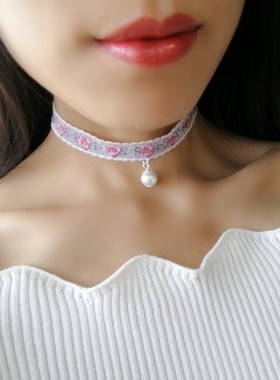 choker日系甜美风珍珠项链