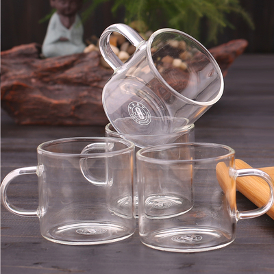 四只120ml带手把高硼硅玻璃茶杯