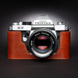 手工牛皮 真皮宾得MX K2 LX保护套SUPER A相机皮套 复古胶片机包