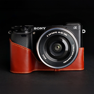 原创 真皮索尼A6000微单相机包a6000保护套皮套 复古手工牛皮配件