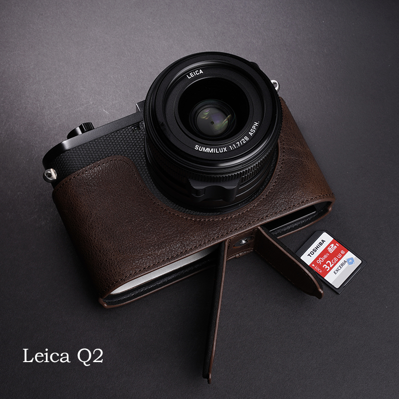 leica徕卡Q2真皮保护套Q相机包皮套Typ116手柄qp半套手工牛皮配件-封面