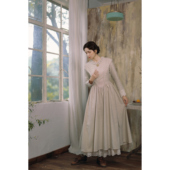 原创法式 拾光裁缝 月光诗篇 复古宫廷优雅田园显瘦纯棉连衣裙