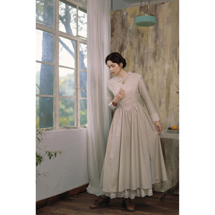 复古宫廷优雅田园显瘦纯棉连衣裙 原创法式 拾光裁缝 月光诗篇