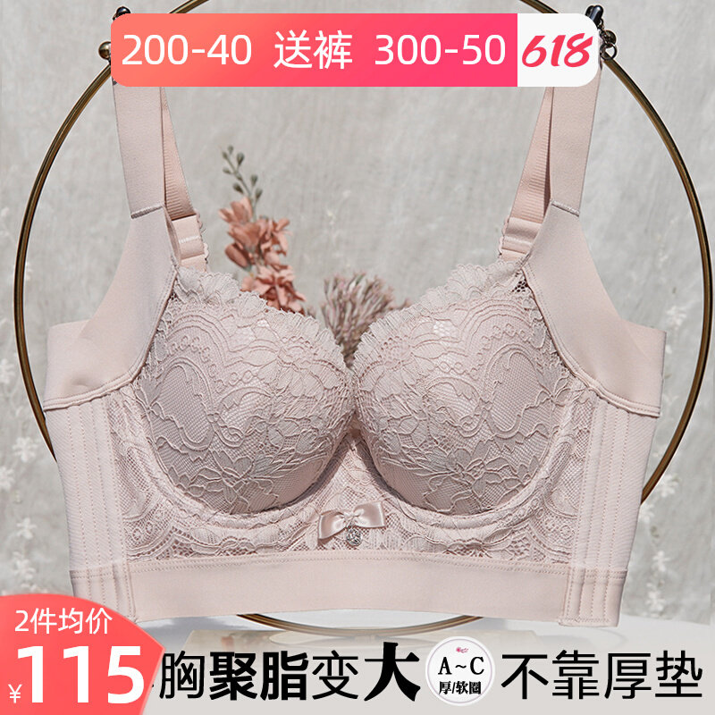 平胸小胸聚拢显大文胸收副乳上托防下垂矫正塑形胸罩调整型内衣女