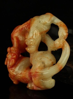 精工雕刻把件新疆和田玉送证书